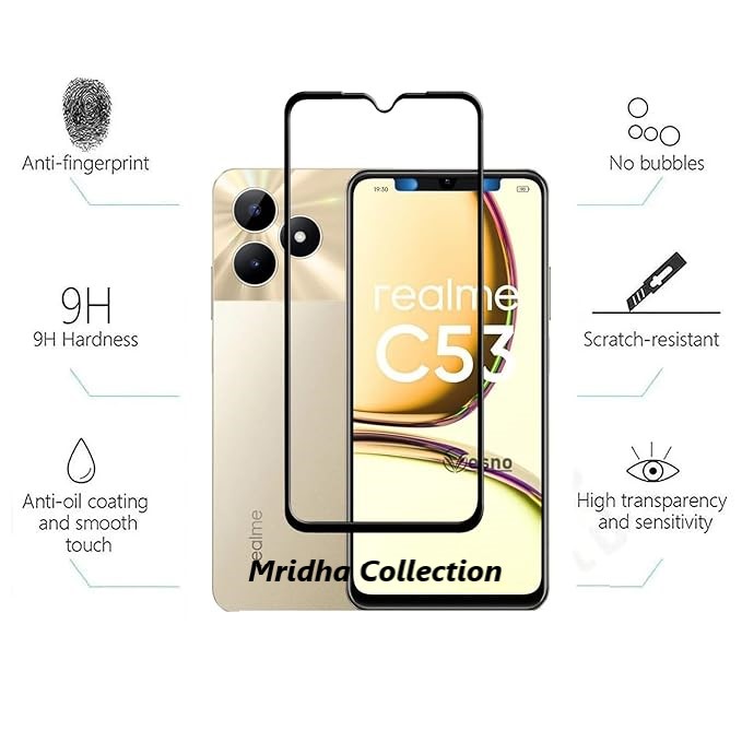 Picture of 3in1 Protector Combo Pack for Realme Narzo N53 (RMX3761) (5d Full Screen Protector Glass+Back Hydrogel Protector Poly+9h Camera Lens Protector)