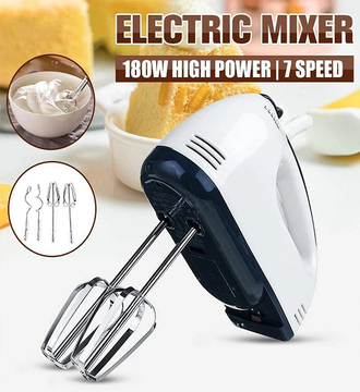 Picture of Professional Electric Egg Beater 7 Speed Controller cake cream and hand Mixer -White