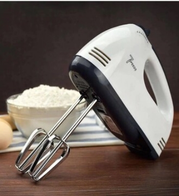 Picture of Professional Electric Egg Beater 7 Speed Controller cake cream and hand Mixer -White