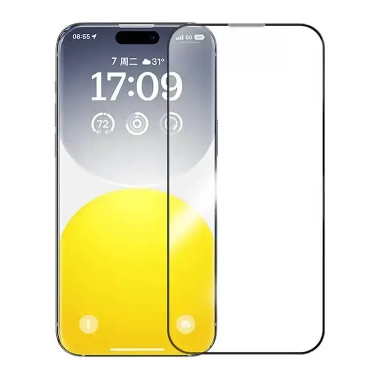 Picture of KUZOOM Premium Tempered Glass Screen Protector for iPhone 15 Pro Max Shatterproof & Full Coverage (iPhone 15 pro Max)