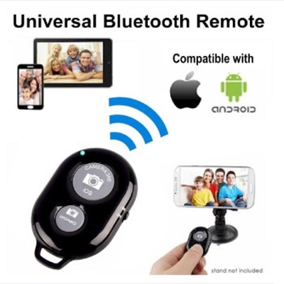 Picture of Selfie Remote Shutter Bluetooth Wireless Shutter Camera Phone Remote Control for IOS Android TikTok - Black