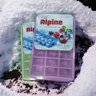 Picture of 2 Pieces Ice Cube Maker Tray 21+21 Grid BP Ice Box For Freezing -Multicolor