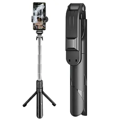 Picture of XT-02 Selfie Stick Tripod with Wireless Bluetooth Remote for Smartphones (Black)