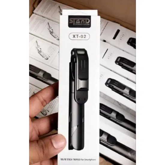 Picture of XT-02 Selfie Stick Tripod with Wireless Bluetooth Remote for Smartphones (Black)
