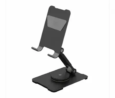 Picture of L3T Adjustable Foldable Mobile Phone Stand – 360° Rotating Desk Holder for Smartphones & Tablets (Grey)