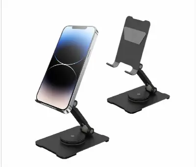 Picture of L3T Adjustable Foldable Mobile Phone Stand – 360° Rotating Desk Holder for Smartphones & Tablets (Grey)