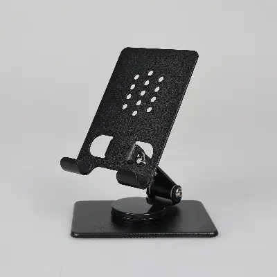 Picture of Mobile Phone Stand for Desk | Adjustable Tablet Holder | Foldable Metal Stand (Black)