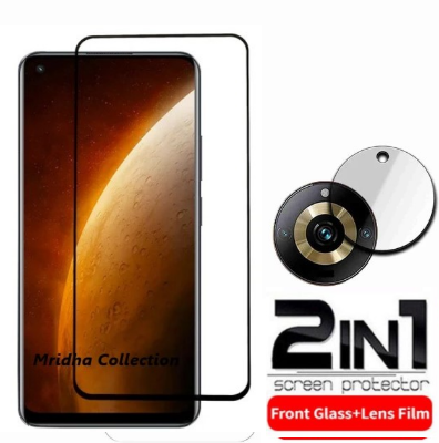 Picture of 2in1 Protector Combo Pack for Realme Narzo 60 5G (5d Full Screen Protector Glass + Camera Lens Protector)