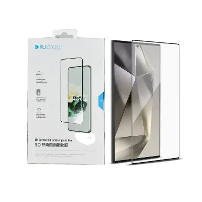 Picture of KUZOOM UV Glass Screen Protector for Samsung Galaxy S23 Ultra – 3D Curved, Full Coverage (Samsung S23 Ultra)