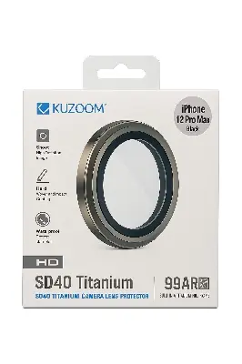 Picture of KUZ00M 99AR HD Titanium Camera Lens Protector for iPhone 12 Pro Max – Anti-Scratch, Waterproof, Ultra HD Clarity (iPhone 12 Pro Max)