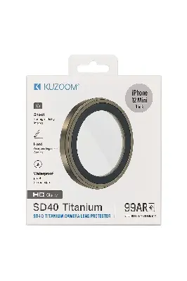 Picture of KUZ00M 99AR HD Titanium Camera Lens Protector for iPhone 12 Mini – Anti-Scratch, Waterproof, Ultra HD Clarity (iPhone 12 Mini)