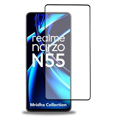 Picture of 2in1 Protector Combo Pack for Realme Narzo N55 (5d Full Screen Protector Glass+Camera Lens Protector)