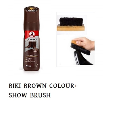 Picture of Indispensable -Quality And Durablity -Biki Brown Liquid Shoe polish + Shoe Brush for shoe Polish for shining shoe- Innovative