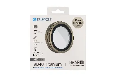 Picture of KUZ00M 99AR HD Titanium Camera Lens Protector for iPhone 13 Pro Max – Anti-Scratch, Waterproof, Ultra HD Clarity (iphone 13 pro max)