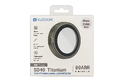 Picture of KUZ00M 99AR HD Titanium Camera Lens Protector for iPhone 13 Mini – Anti-Scratch, Waterproof, Ultra HD Clarity (iPhone 13 Mini)
