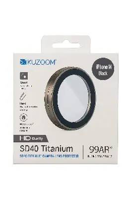 Picture of KUZ00M 99AR HD Titanium Camera Lens Protector for iPhone 14 – Anti-Scratch, Waterproof, Ultra HD Clarity (iPhone 14)
