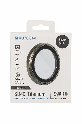 Picture of KUZ00M 99AR HD Titanium Camera Lens Protector for iPhone 14 Pro – Anti-Scratch, Waterproof, Ultra HD Clarity (iPhone 14 Pro)