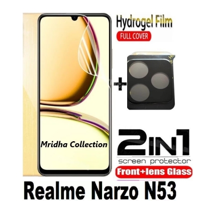 Picture of 2in1 Protector Combo Pack for Realme Narzo N53 (RMX3761) (Front Hydrogel Screen Protector Poly+9h Camera Lens Protector)