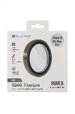 Picture of KUZ00M 99AR HD Titanium Camera Lens Protector for iPhone 14 Pro max – Anti-Scratch, Waterproof, Ultra HD Clarity (iphone 14 pro max)