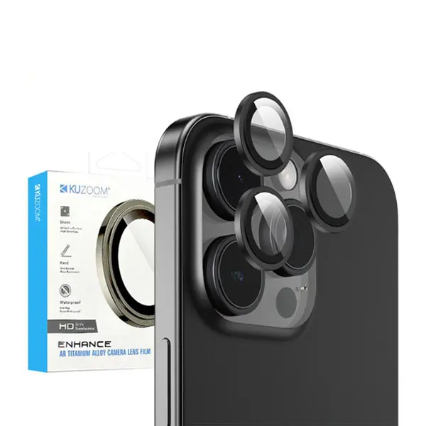 Picture of KUZ00M 99AR HD Titanium Camera Lens Protector for iPhone 14 Pro max – Anti-Scratch, Waterproof, Ultra HD Clarity (iphone 14 pro max)