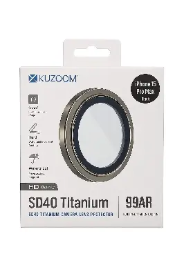 Picture of KUZ00M 99AR HD Titanium Camera Lens Protector for iPhone 15 Pro Max – Anti-Scratch, Waterproof, Ultra HD Clarity (iphone 15 pro max)