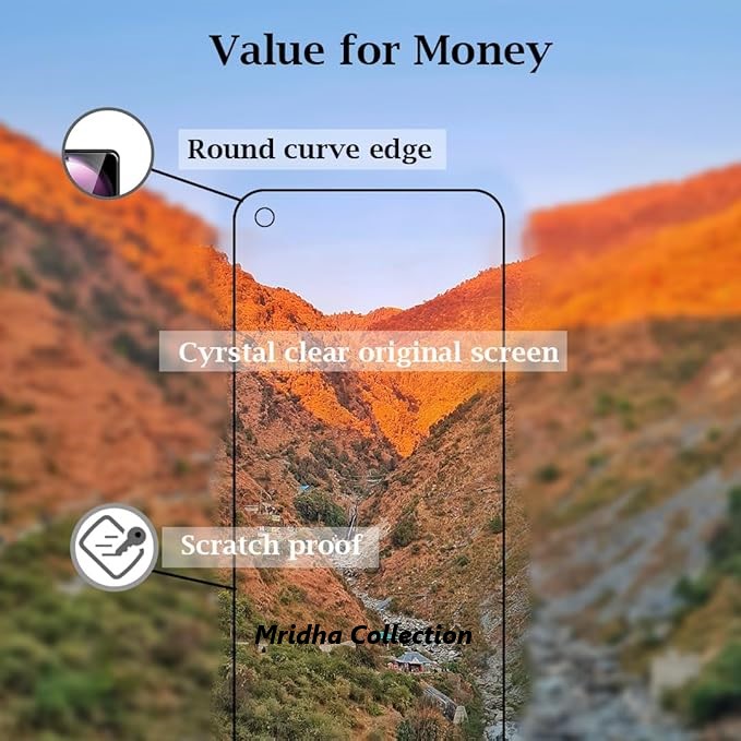 Picture of Realme Narzo 60 5G Premium Full Coverage Glass Protector Tempered Glass Screen Protector 9H Hardness Full Coverage