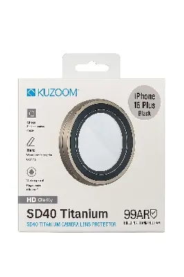 Picture of KUZ00M 99AR HD Titanium Camera Lens Protector for iPhone 16 Plus – Anti-Scratch, Waterproof, Ultra HD Clarity (iPhone 16 Plus)