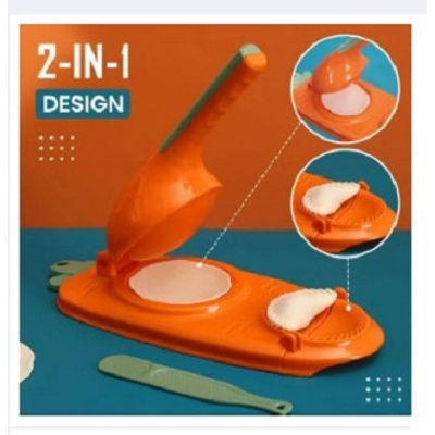 Picture of Press Dumpling Maker / Poli Pitha High Efficient Dumpling Skin Manual Wrapper Pressing Kitchen Tool + Lemon Squeezer -Multicolor