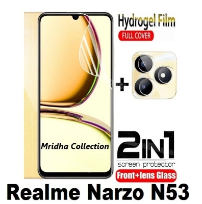 Picture of 2in1 Protector Combo Pack for Realme Narzo N53 (RMX3761) (Front Hydrogel Screen Protector Poly+Camera Lens Protector)