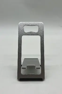 Picture of Foldable Aluminum Phone Stand Adjustable Desktop Mobile Holder – Portable Phone Stand for Office, Desk & Travel Universal Compatible (Gray)