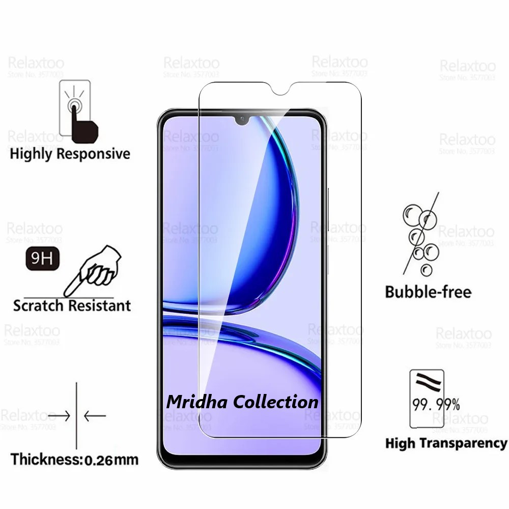 Picture of 3in1 Protector Combo Pack for Realme Narzo N53 (RMX3761) (Clear Screen Protector Glass+Back Hydrogel Protector Poly+Camera Lens Protector)