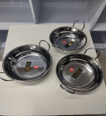 Picture of Stainless Steel Curry Sauce Pot with Handle 3 Pieces Family Set( Induction + Infared + Gas Burner) -Silver