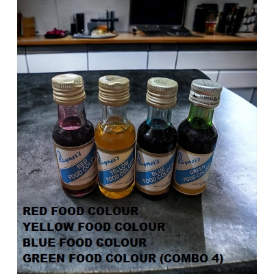 Picture of Rayners Food Colour 4 PIECES COMBO ( RED + YELLOW + BLUE + GREEN )