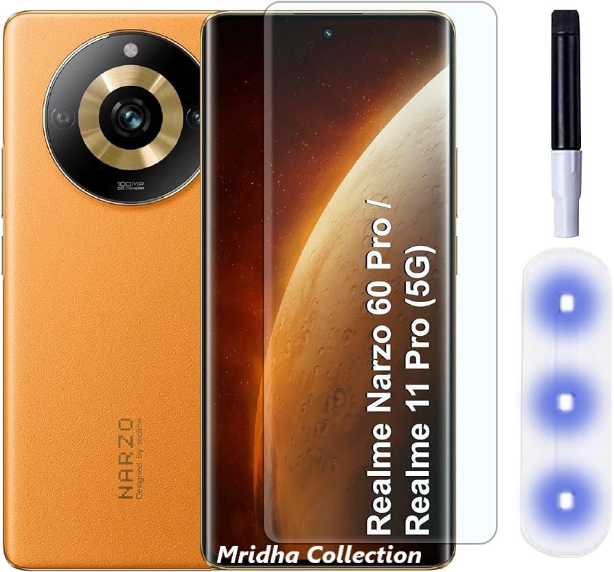 Picture of 2in1 Protector Combo Pack for Realme Narzo 60 Pro 5G (A+ GRADE) UV Glass Screen Protector+Camera Glass Protector
