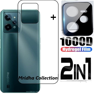 Picture of 2in1 Back Protector Combo Pack for Realme C35 (Back Hydrogel Poly Protector + 3D Camera Lens Protector Glass)