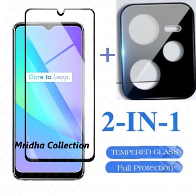Picture of 2in1 Protector Combo Pack for Realme C35 (5d Full Screen Protector Glass + 3D Camera Lens Protector)