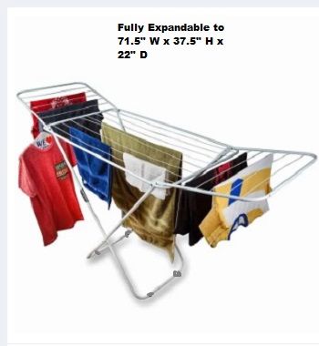 Picture of Home Intelligence Folding Cloth 3 Tyre Dry Rack Dryer - Cloth Rack - Upscaled Quality S.K.B DCH -202  Full SS Stainless Steel -Silver