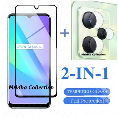 Picture of 2in1 Protector Combo Pack for Realme C35 (5d Full Screen Protector Glass + Camera Lens Protector)