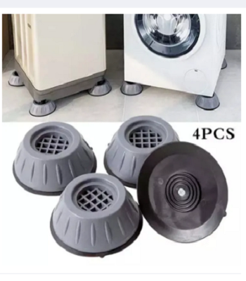 Picture of 4 pice anti-vibration foot padsing machine rubber mat anti-vibration pad dryer non-slip universal fixed washing machine stand-washing machine cover -Grey