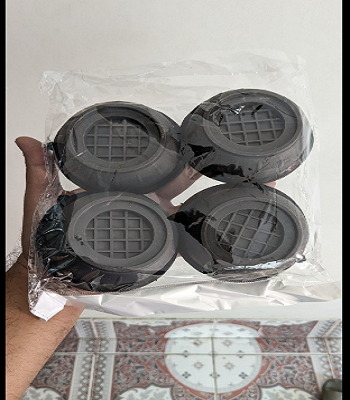 Picture of 4 pice anti-vibration foot padsing machine rubber mat anti-vibration pad dryer non-slip universal fixed washing machine stand-washing machine cover -Grey