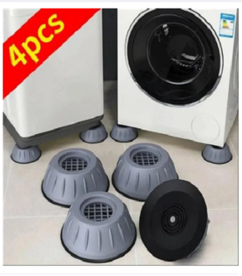 Picture of 4 pice anti-vibration foot padsing machine rubber mat anti-vibration pad dryer non-slip universal fixed washing machine stand-washing machine cover -Grey