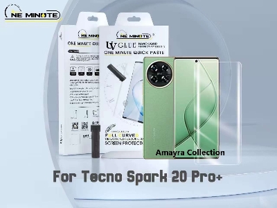 Picture of 2in1 Protector Combo Pack for Tecno Spark 20 Pro+ / Tecno Spark 20 Pro Plus (A+ GRADE) UV Glass Screen Protector + Camera Protector Lens
