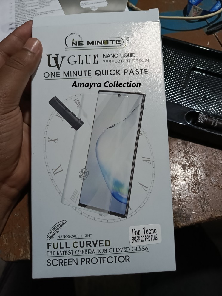 Picture of 2in1 Protector Combo Pack for Tecno Spark 20 Pro+ / Tecno Spark 20 Pro Plus (A+ GRADE) UV Glass Screen Protector + Camera Protector Lens