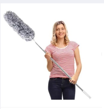 Picture of Fan Cleaning Duster with 100 inches Expandable Pole Free Style Handle Duster for High Ceiling Fans , Window , AC , Furniture -Ash