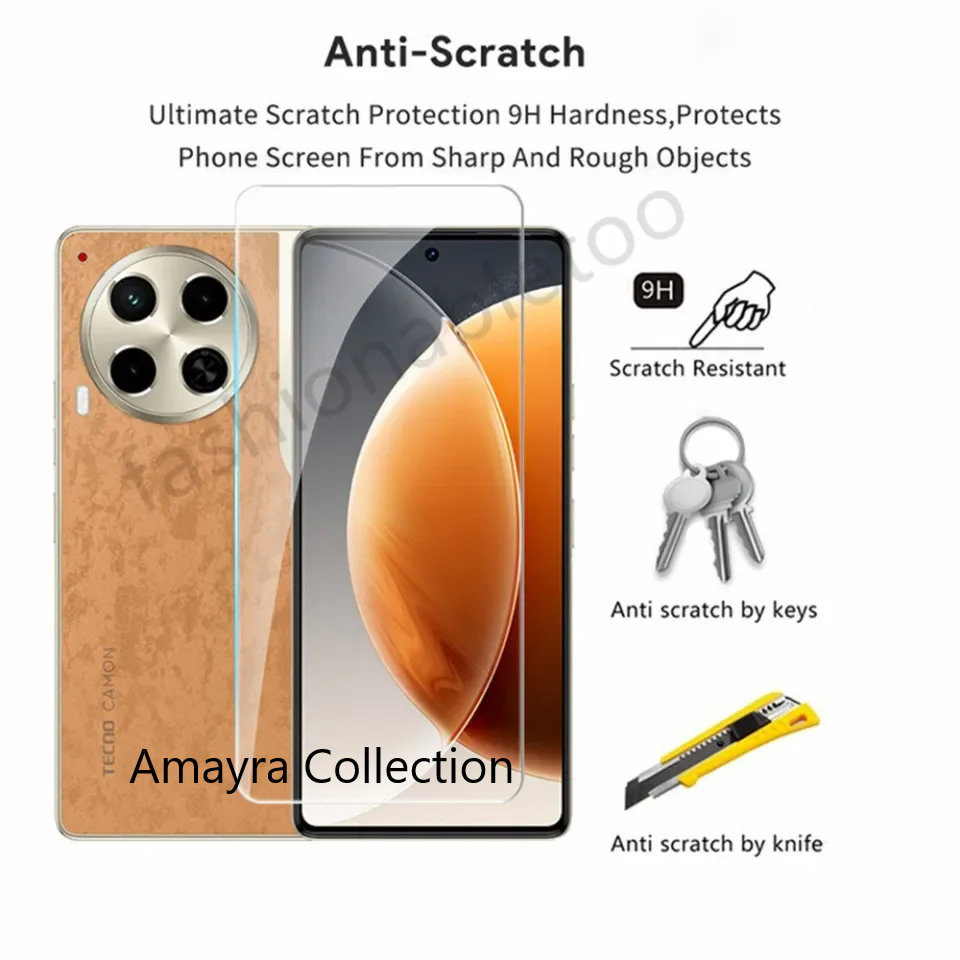 Picture of Tecno Camon 30 Screen Protector 3D Tempered Clear Screen protector Premium Product Gorilla Glass Transparent Clear Ultra Thin - Durable & Scratch Resistant - Easy to Install