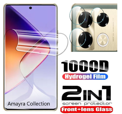Picture of 2in1 Protector Combo Pack for Infinix Note 40 Pro 5G (Front Hydrogel Screen Protector Poly + Camera Lens Protector)