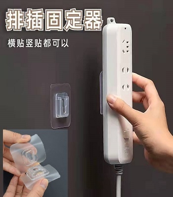 Picture of 10 Pieces set Double Sided Wall Adhesive Hook Plug Socket Holder Organize Hook