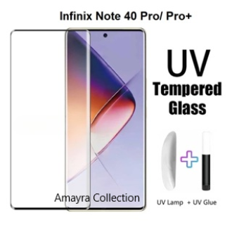 Picture of 2in1 Protector Combo Pack for Infinix Note 40 Pro 5G (A+ GRADE) UV Glass Screen Protector + Camera Protector Lens