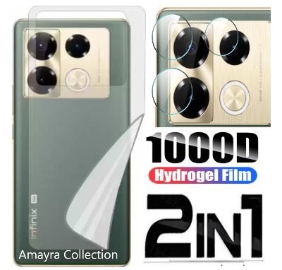 Picture of 2in1 Back Protector Combo Pack for Infinix Note 40 Pro+ 5G (Back Hydrogel Poly Protector + Camera Lens Protector)