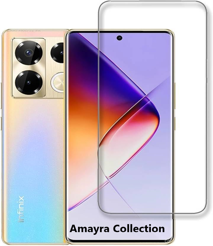 Picture of Infinix Note 40 Pro+ 5G (A+ GRADE) Premium UV Tempered Glass Screen Protector Curved with Liquid Glue and UV Light -Transparent Clear
